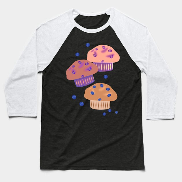 Muffins and Coffee Baseball T-Shirt by RoxanneG